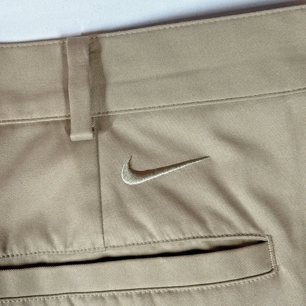 Nike Golf Pants Mens 34x32 Khaki Fit Dry Flat Front Straight Leg 319685-235